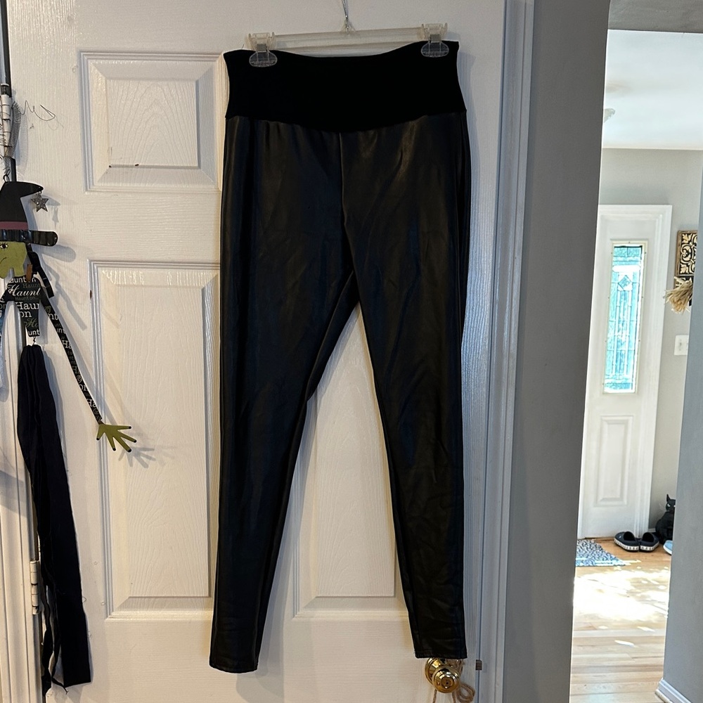 SPANX Fau Leather - Black Assets Leggings